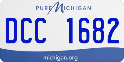 MI license plate DCC1682