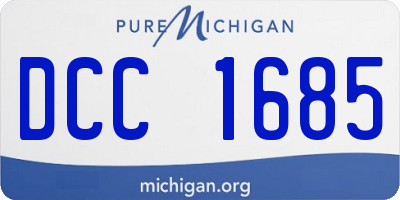 MI license plate DCC1685