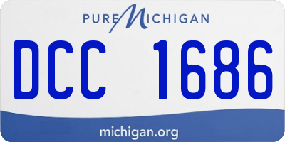 MI license plate DCC1686
