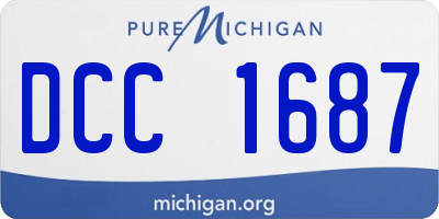 MI license plate DCC1687