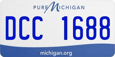 MI license plate DCC1688
