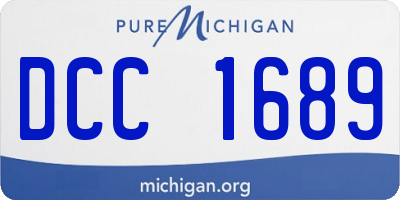 MI license plate DCC1689