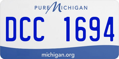MI license plate DCC1694