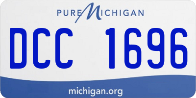 MI license plate DCC1696