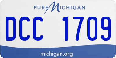 MI license plate DCC1709