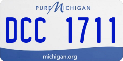 MI license plate DCC1711