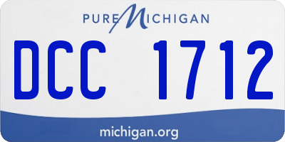 MI license plate DCC1712