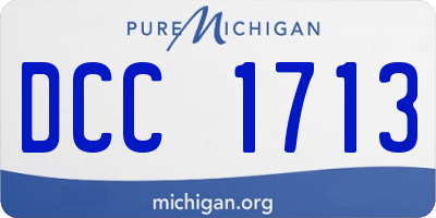 MI license plate DCC1713