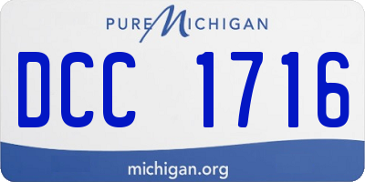 MI license plate DCC1716