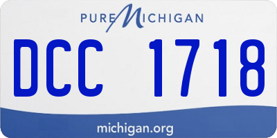 MI license plate DCC1718