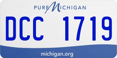 MI license plate DCC1719