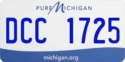 MI license plate DCC1725