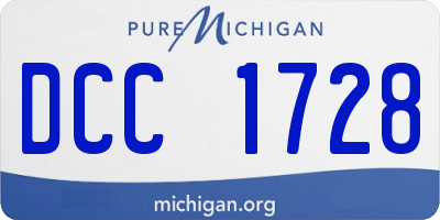 MI license plate DCC1728