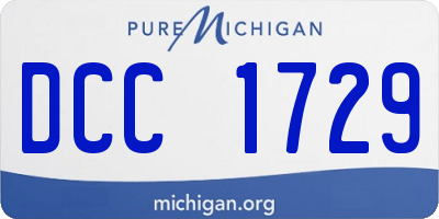 MI license plate DCC1729