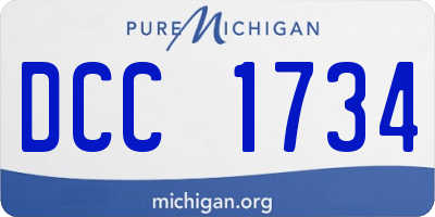 MI license plate DCC1734