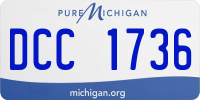 MI license plate DCC1736