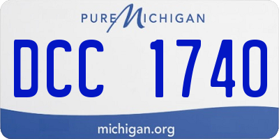 MI license plate DCC1740