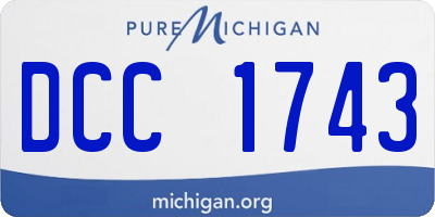 MI license plate DCC1743