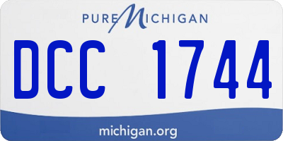 MI license plate DCC1744