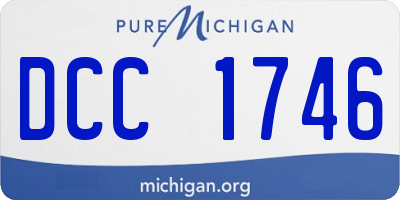 MI license plate DCC1746
