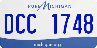 MI license plate DCC1748