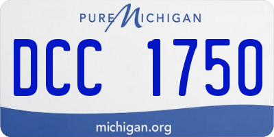 MI license plate DCC1750