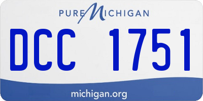MI license plate DCC1751