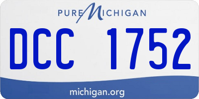 MI license plate DCC1752