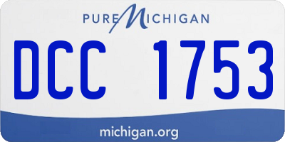 MI license plate DCC1753