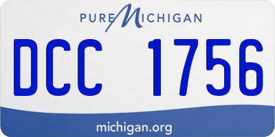 MI license plate DCC1756