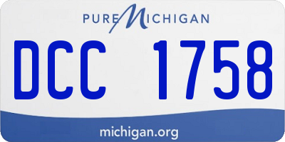 MI license plate DCC1758