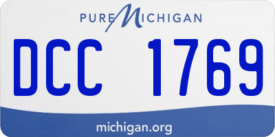 MI license plate DCC1769