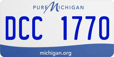 MI license plate DCC1770