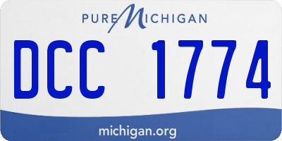 MI license plate DCC1774