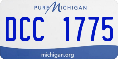 MI license plate DCC1775