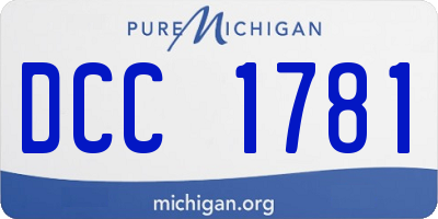 MI license plate DCC1781