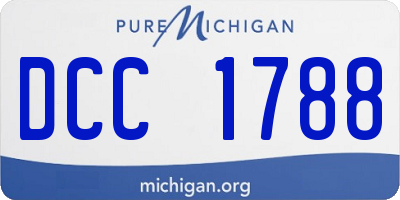 MI license plate DCC1788