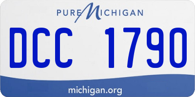 MI license plate DCC1790