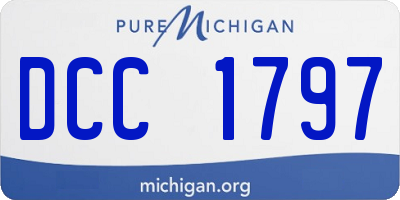 MI license plate DCC1797