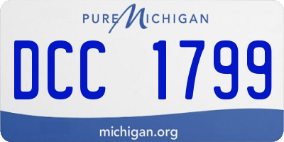 MI license plate DCC1799