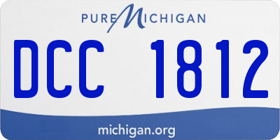MI license plate DCC1812