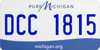 MI license plate DCC1815
