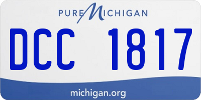 MI license plate DCC1817