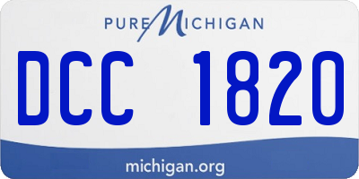 MI license plate DCC1820