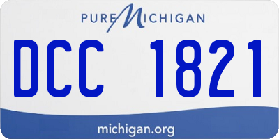 MI license plate DCC1821