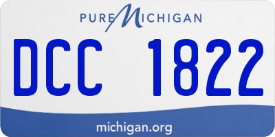 MI license plate DCC1822