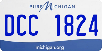 MI license plate DCC1824