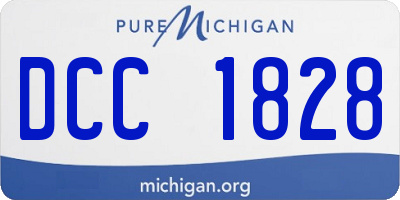 MI license plate DCC1828