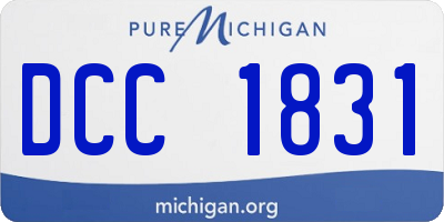 MI license plate DCC1831