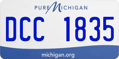 MI license plate DCC1835